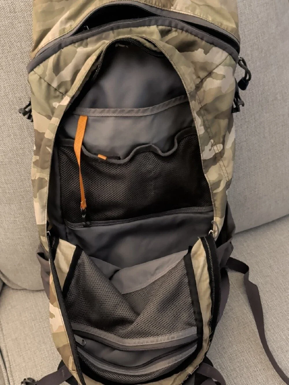 The North Face Megamouth Camo Backpack in Olive and Gray